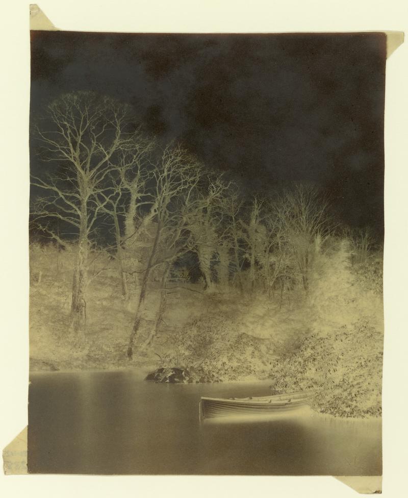 Penllergare, lower lake, paper negative