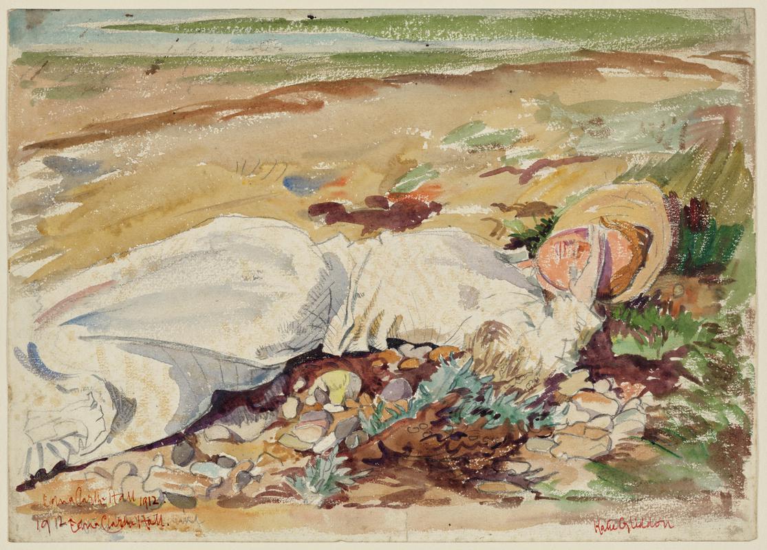 Girl Lying on a Beach