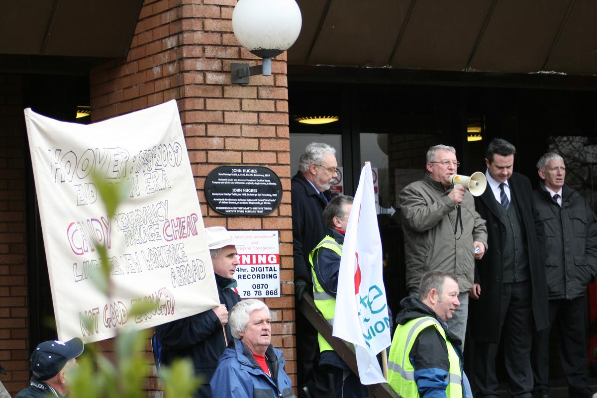 March at Hoover factory, Merthyr Tydfil