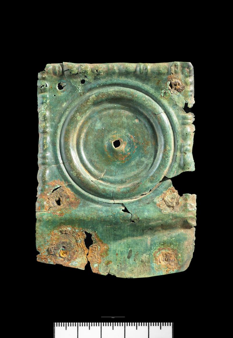 Roman copper alloy casket plate