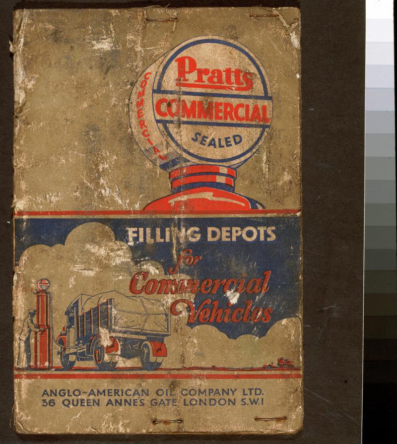 "Pratts" Booklet: Filling Depots (front cover)