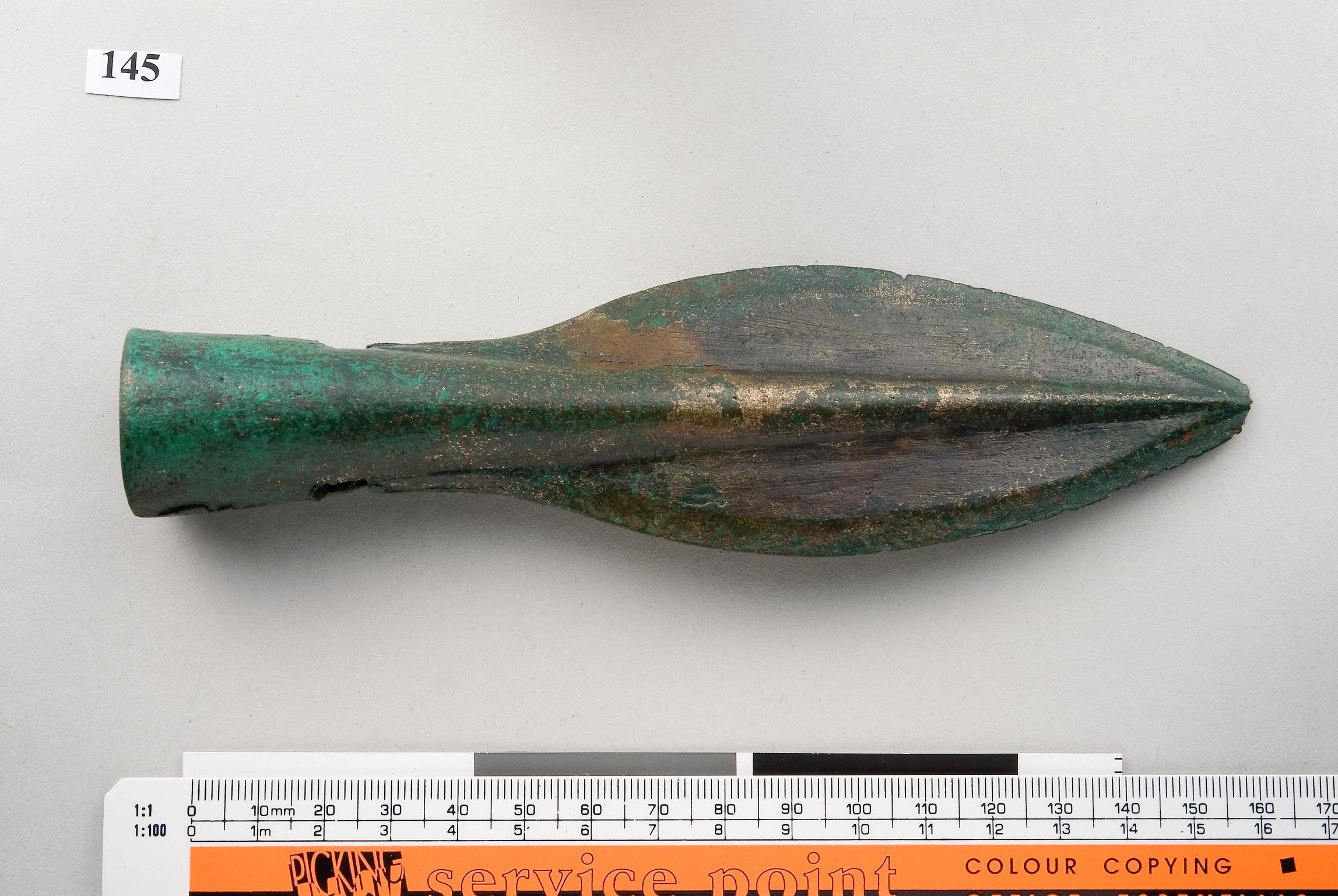 Late Bronze Age bronze spearhead