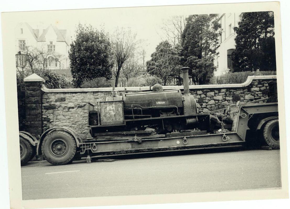 Lilian' being taken away on a transporter in January 1966, Holyhead Road.