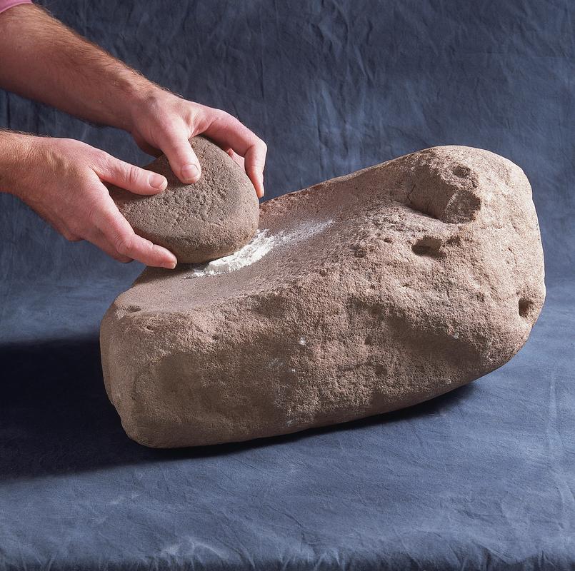 Neolithic stone saddle quern