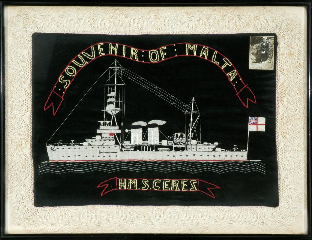 Applique : "HMS CERES - Souvenir of Malta"
