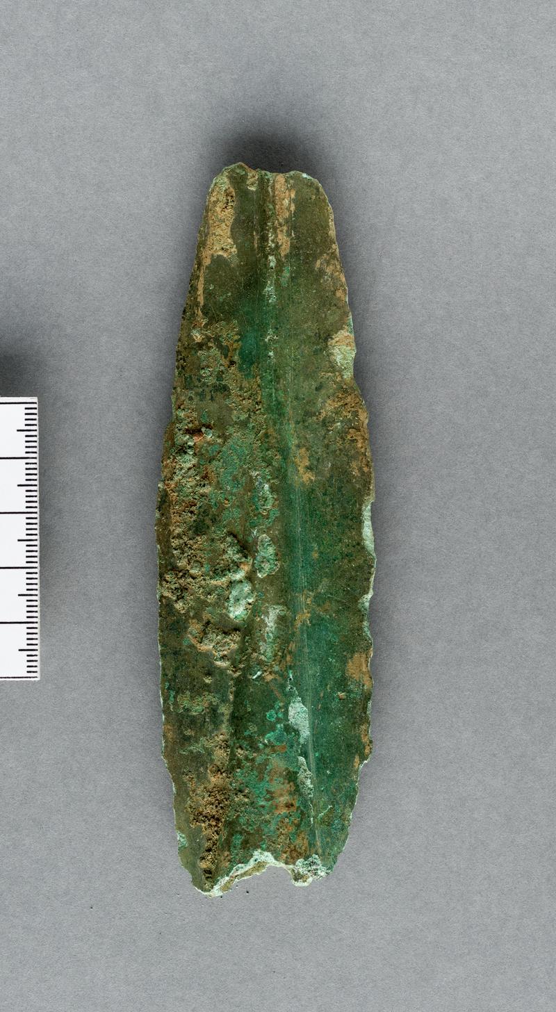 Plain Pegged Spearhead, part of Late Bronze Age bronze tool and weapon hoard (7 artefacts)