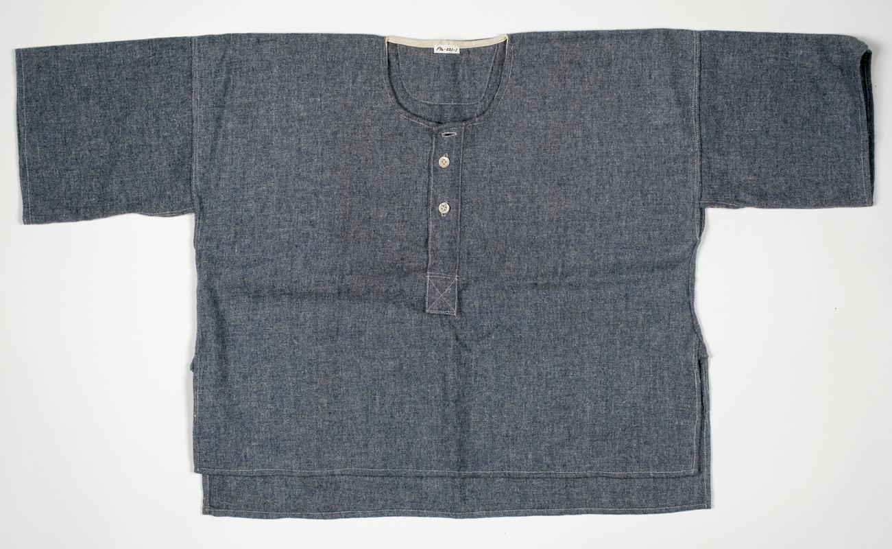 Tinplate workers' blue flannel shirt