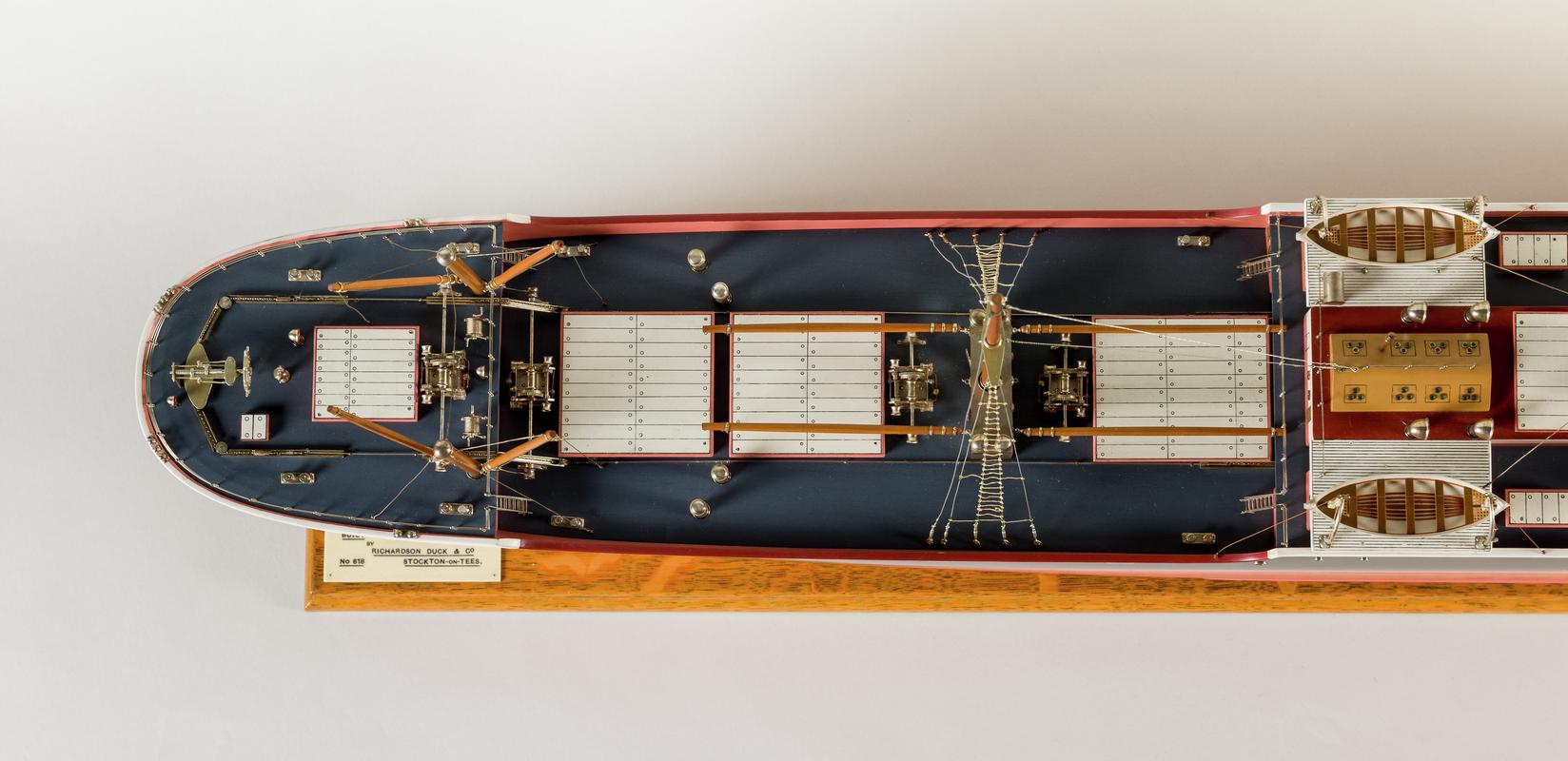 S.S. BRAUNTON, full hull ship model