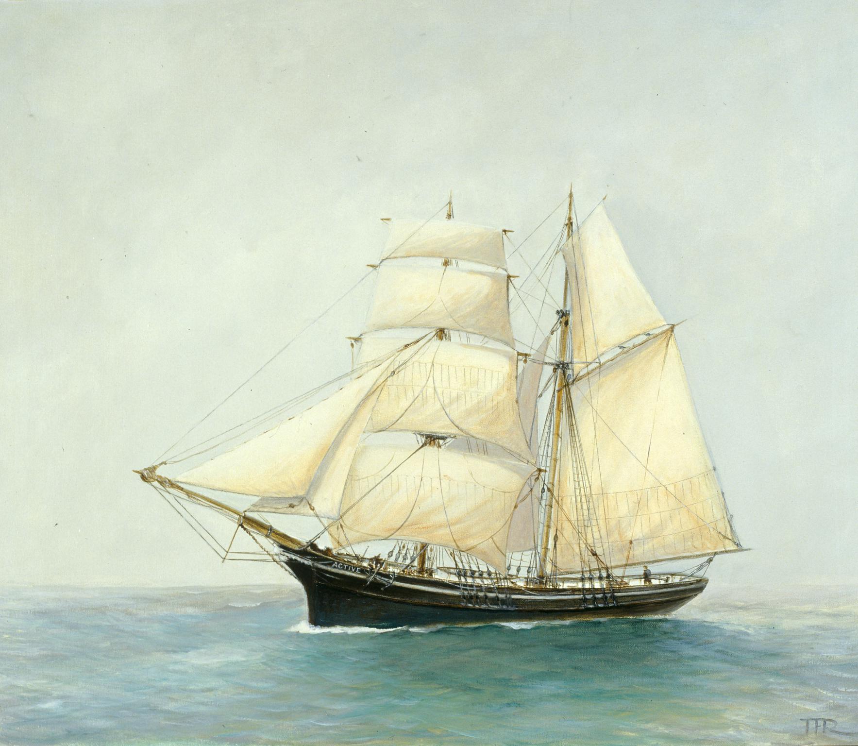 The Brigantine ACTIVE of Newquay (painting)
