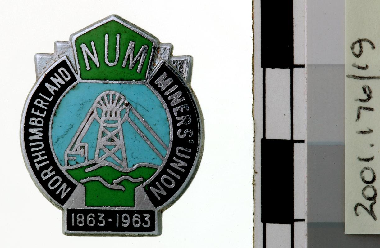 NUM "Northumbland Miners Union 1863-1963" Lapel Badge