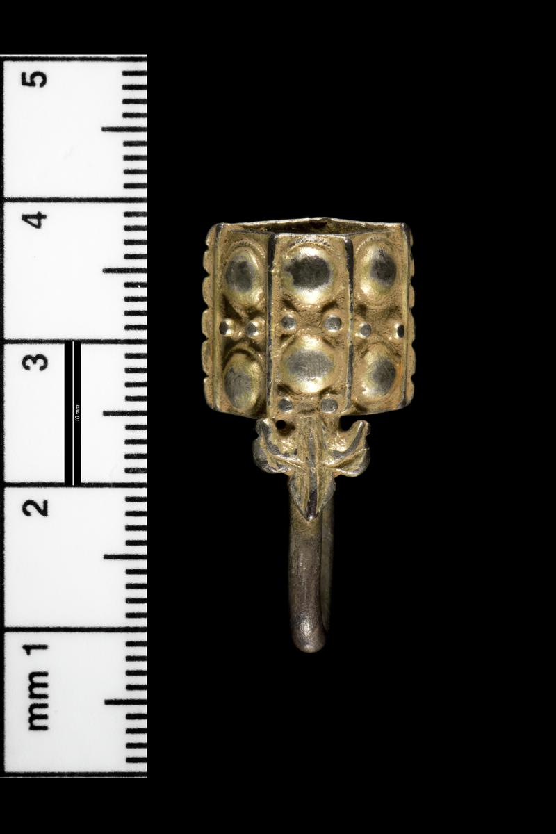 silver-gilt dress hook