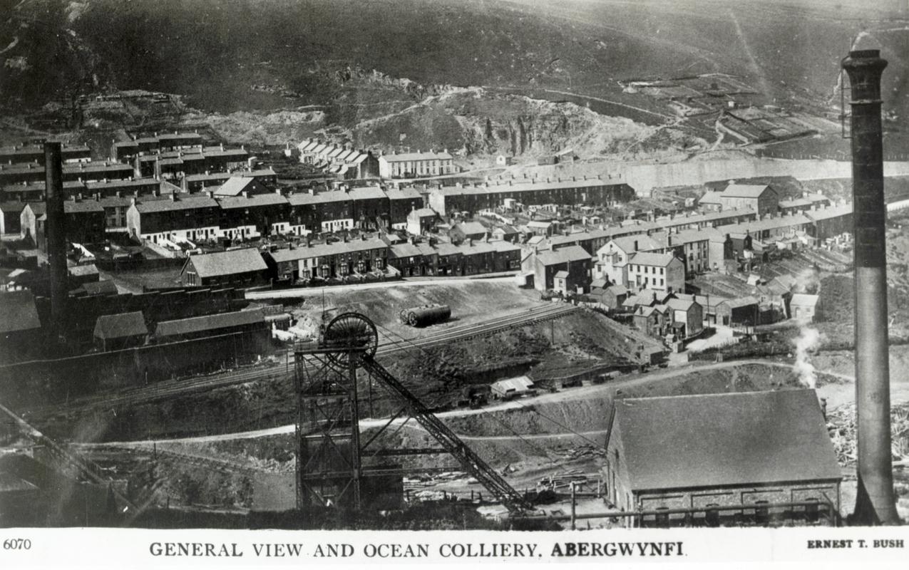 Postcard : "General view of Ocean Colliery"