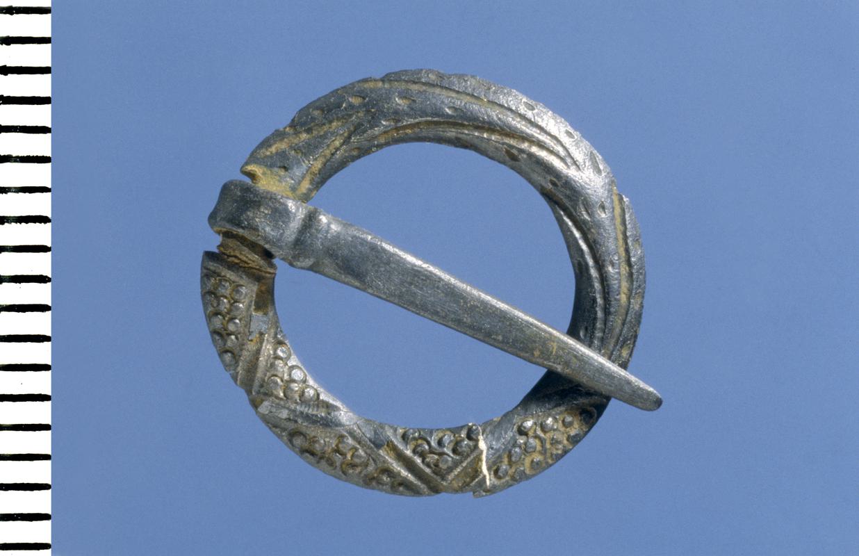 Medieval silver annular brooch