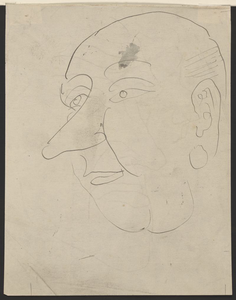 Caricature sketch of a Man's head