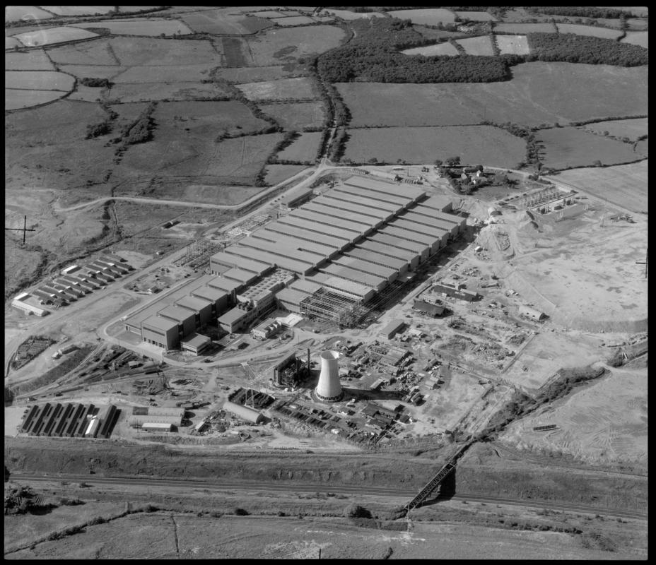 Aerial view of Steel Company of Wales works, Velindre.