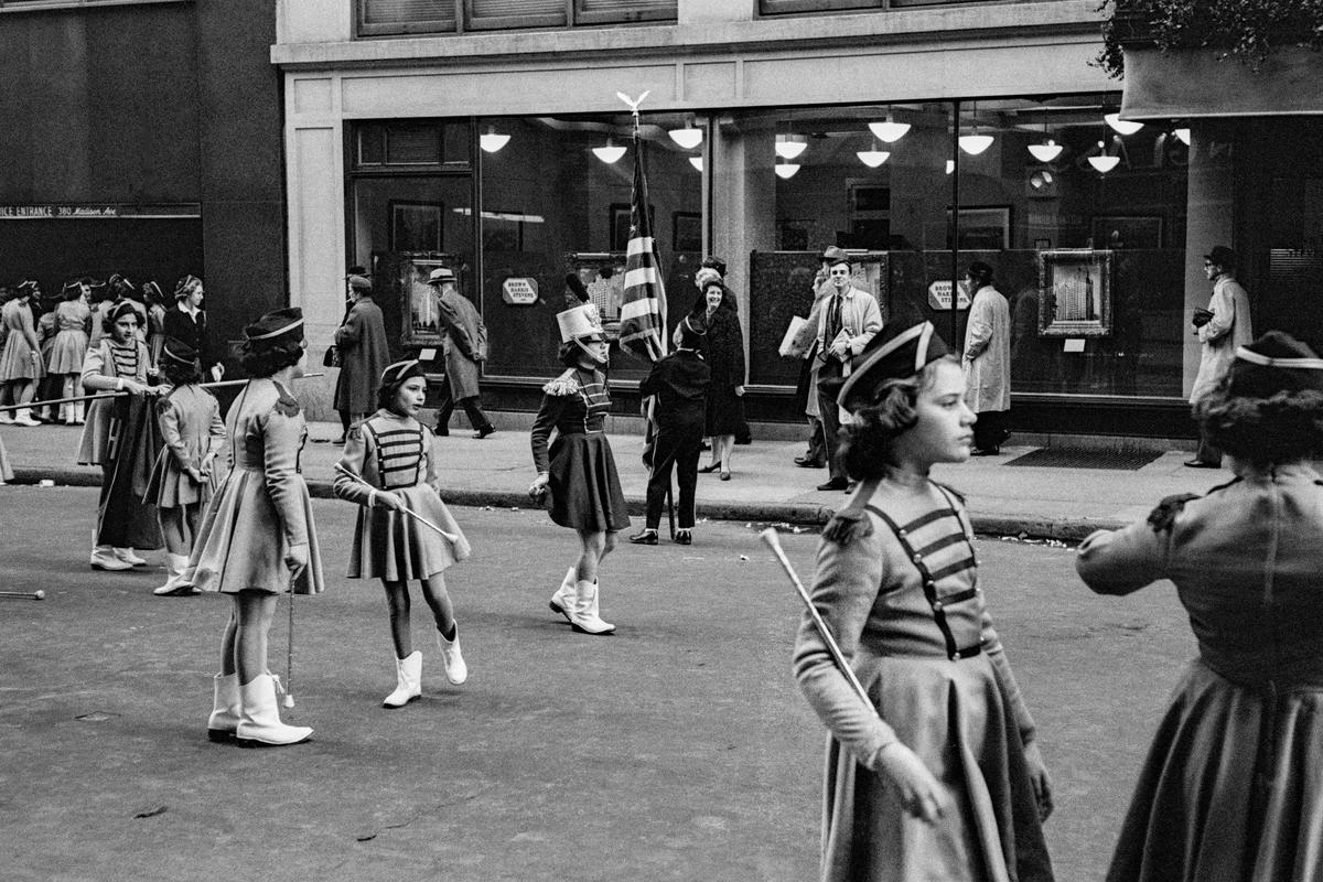 USA. NEW YORK. Manhattan. New Yorkers and the American flag. Irish parade. 1962