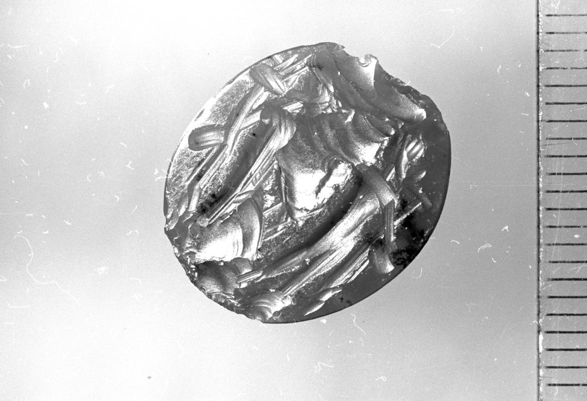 Roman intaglio (Mercury and Fortuna)