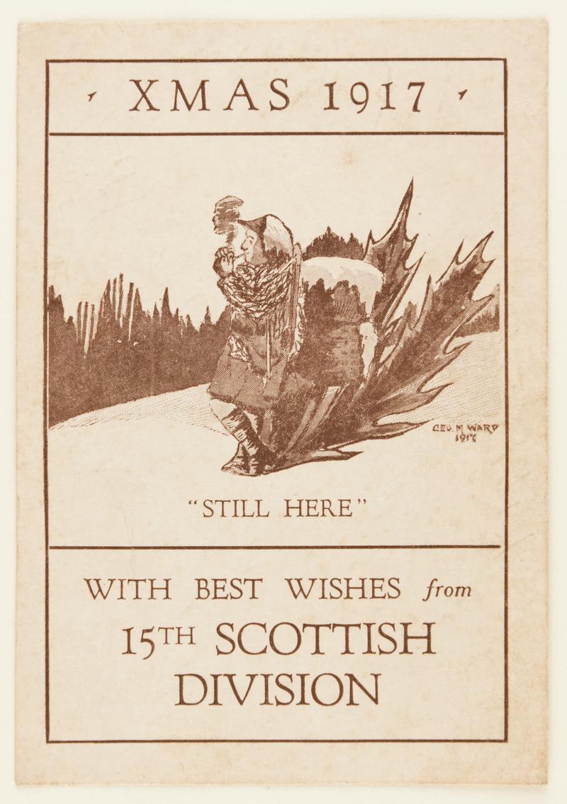 15th Scottish Division WW1 period Christmas card.