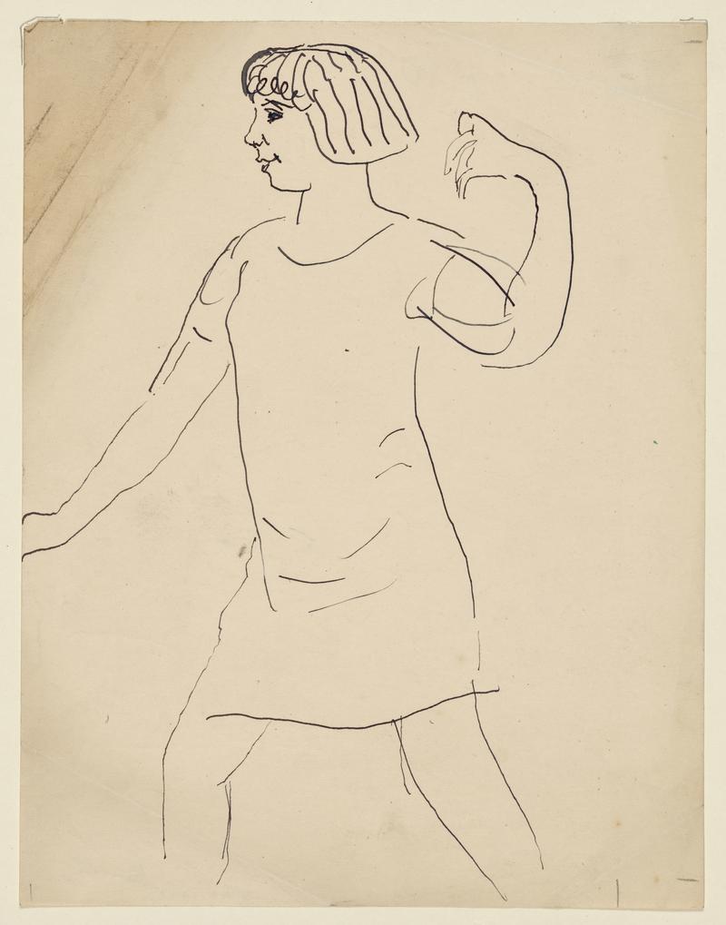 Three Quarter-Length Sketch of a Girl