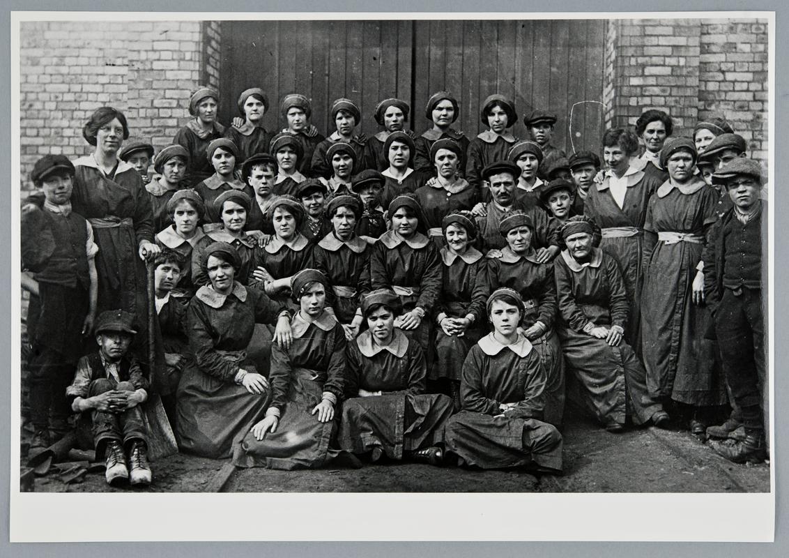 Mainly female workers at Cwmbran nut and bolt works during First World War
