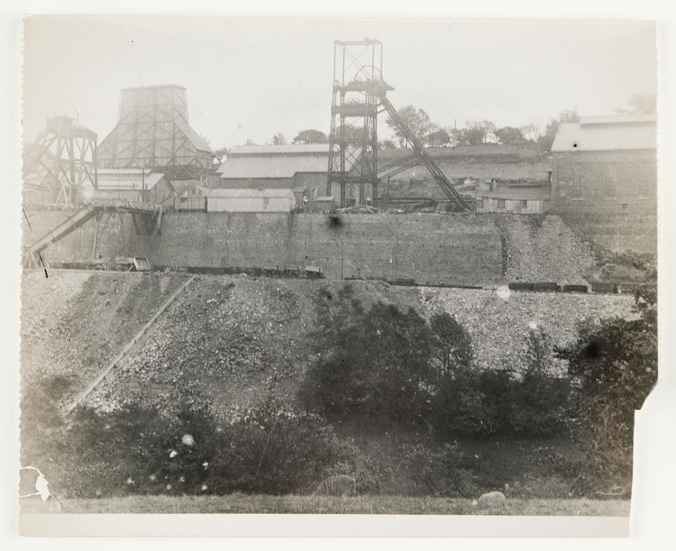 Black and white photograph showing Oakdale Colliery soon after completion, c.1912.