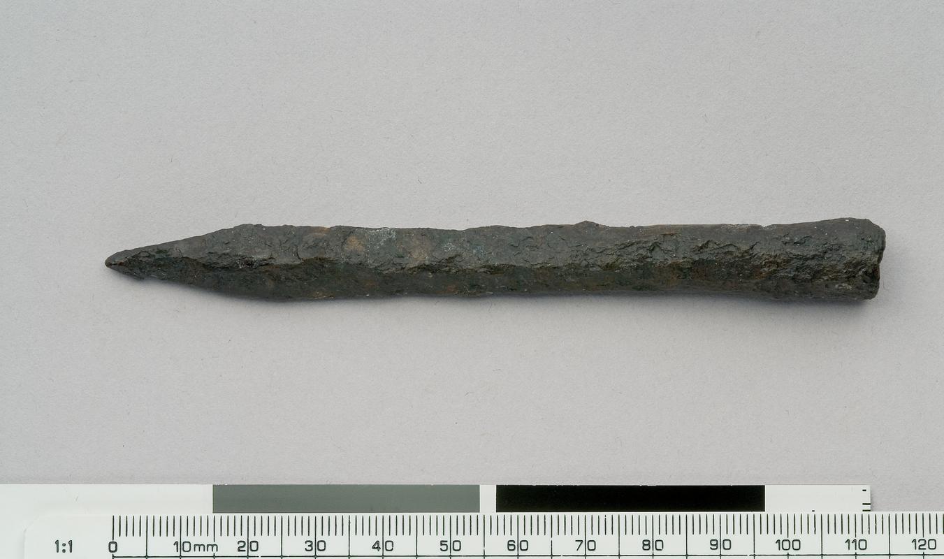 Medieval iron arrowhead