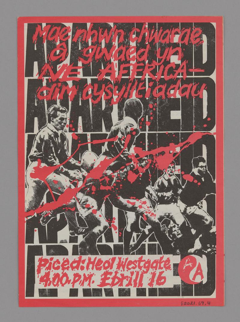 Flyer Wales Anti-Apartheid movement - 'No Links with South African Blood Sports'