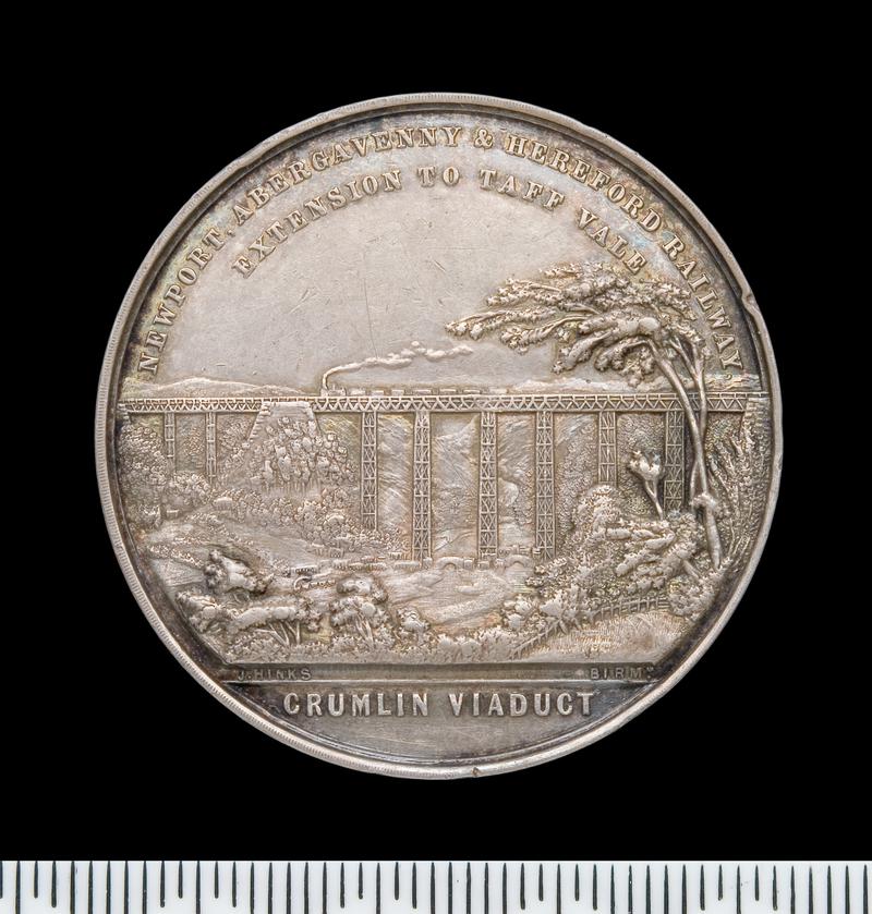Medal, Crumlin viaduct 1857; silver