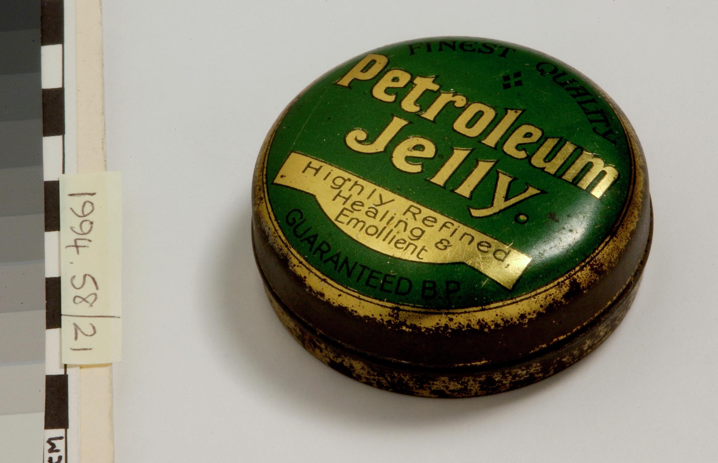 B.P. finest quality petroleum jelly, tin
