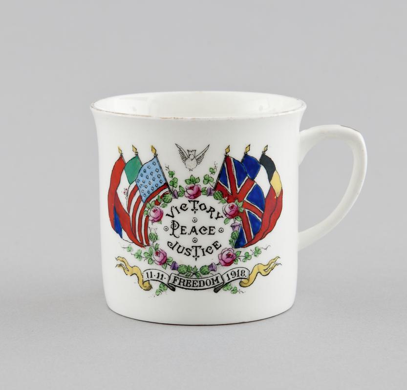 Commemorative cup given to school children in Cardiff