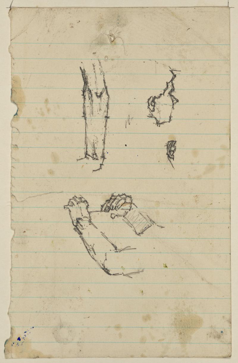 Study of hands and arms for "The Musicians"