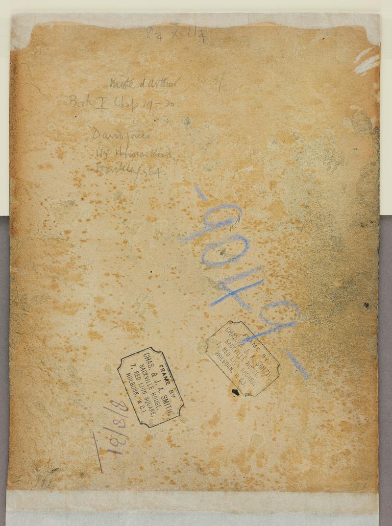 Merlin appears in the form of a young child to Arthur sleeping