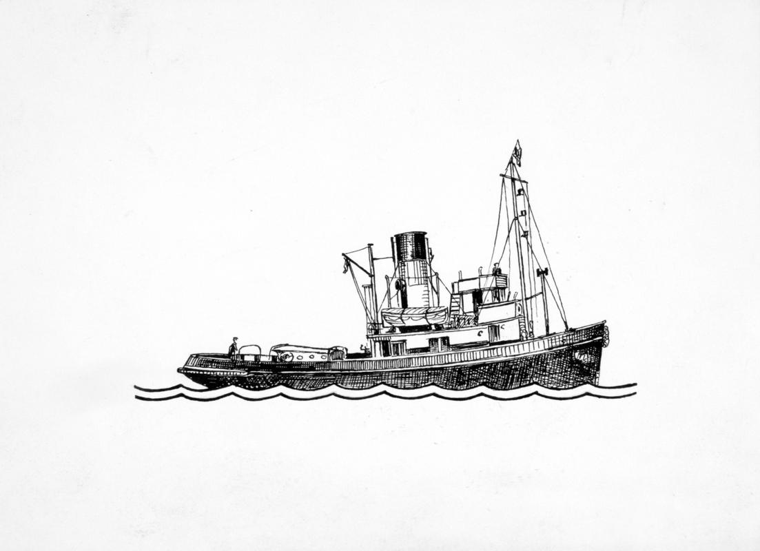 Pen and ink drawing of the SEA ALARM