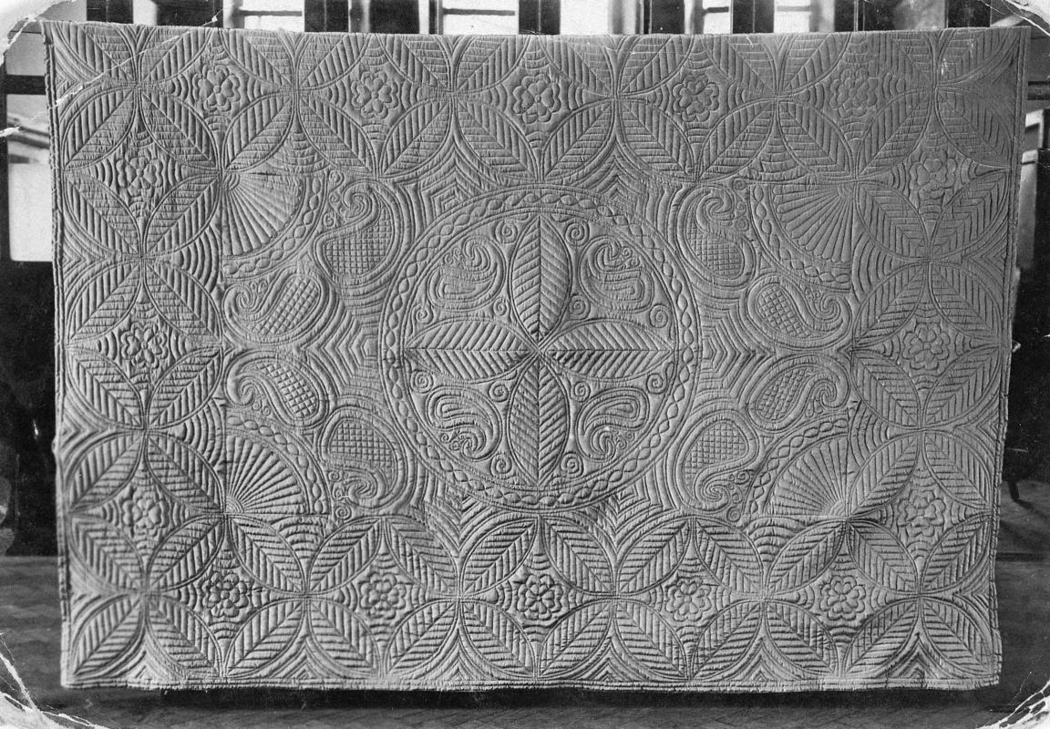 Quilt made at Aberdare Technical College, 1929