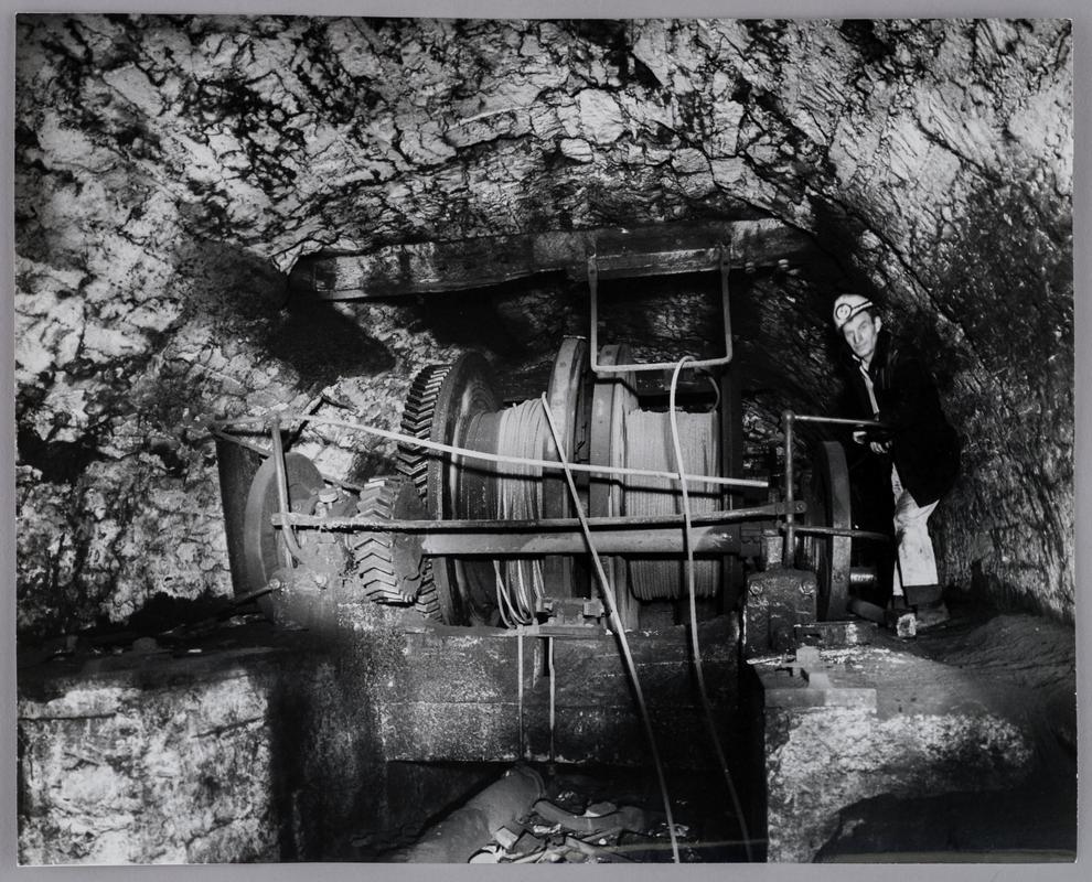 Llewellyn & Cubit steam haulage engine, underground at Wyndham Western Colliery.