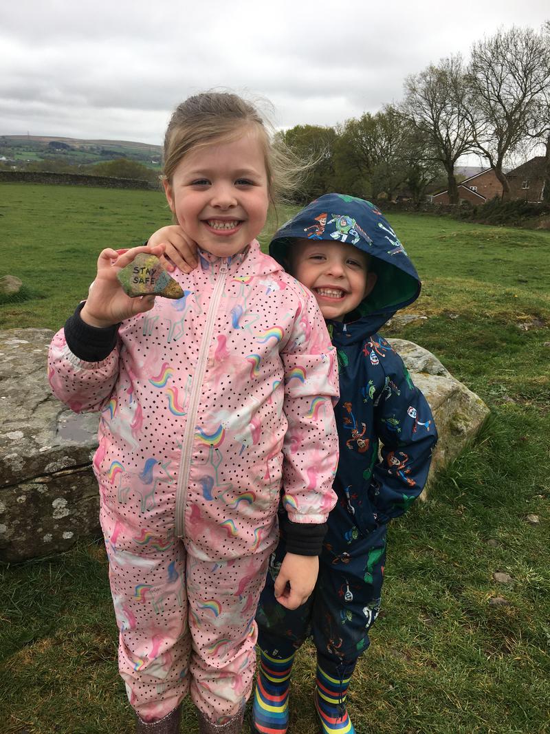 Searching and discovering #TyLlwydRocks on our daily walk in the field.