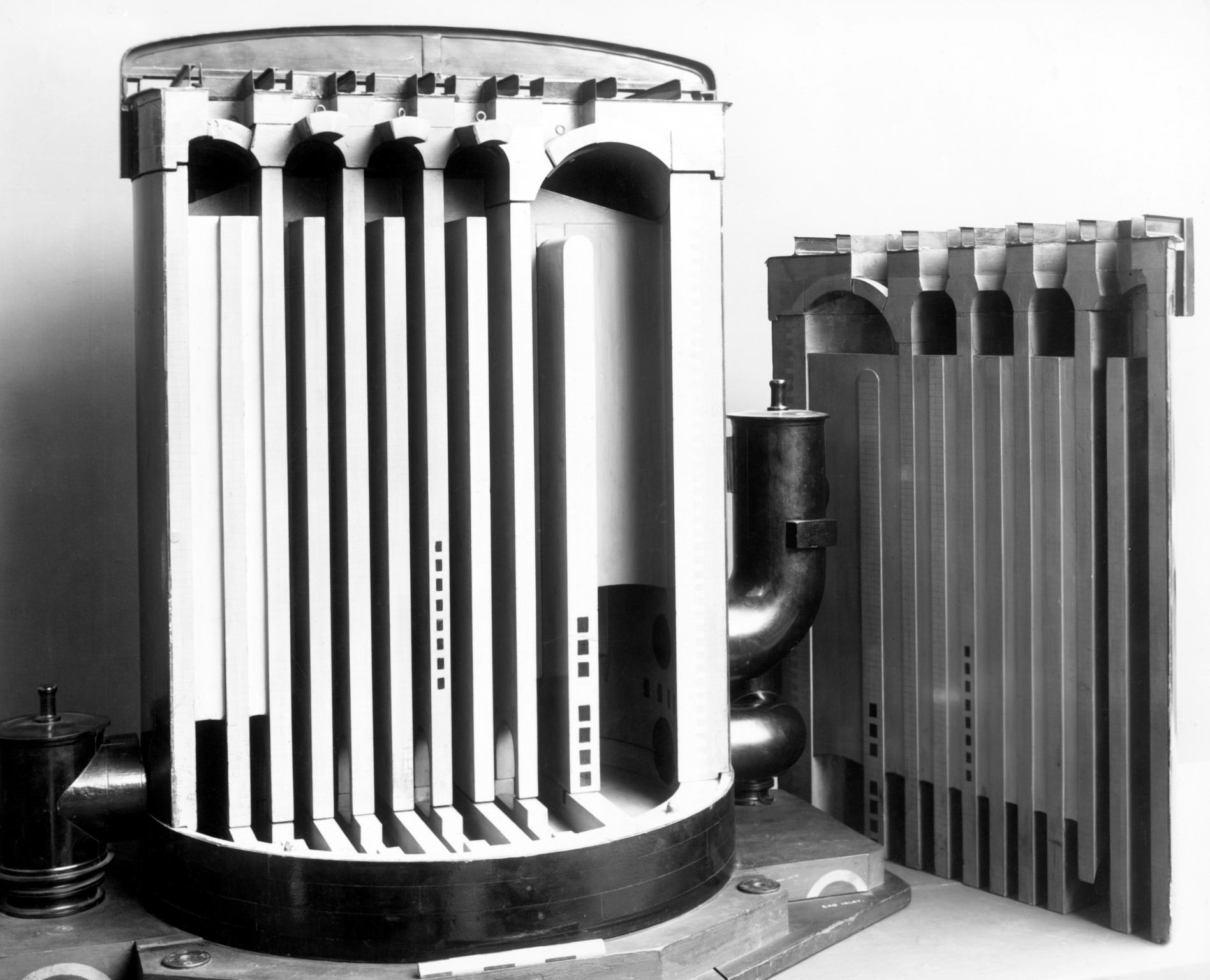 Sectional model of hot blast stove