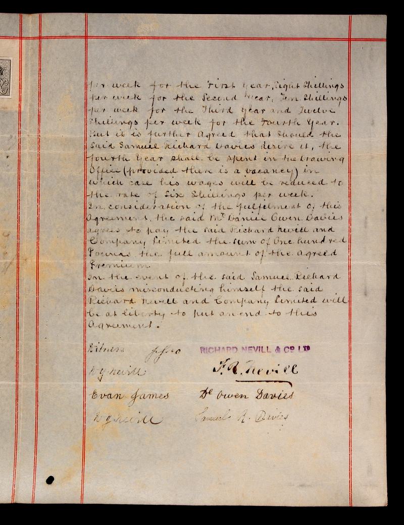 Apprenticeship indenture