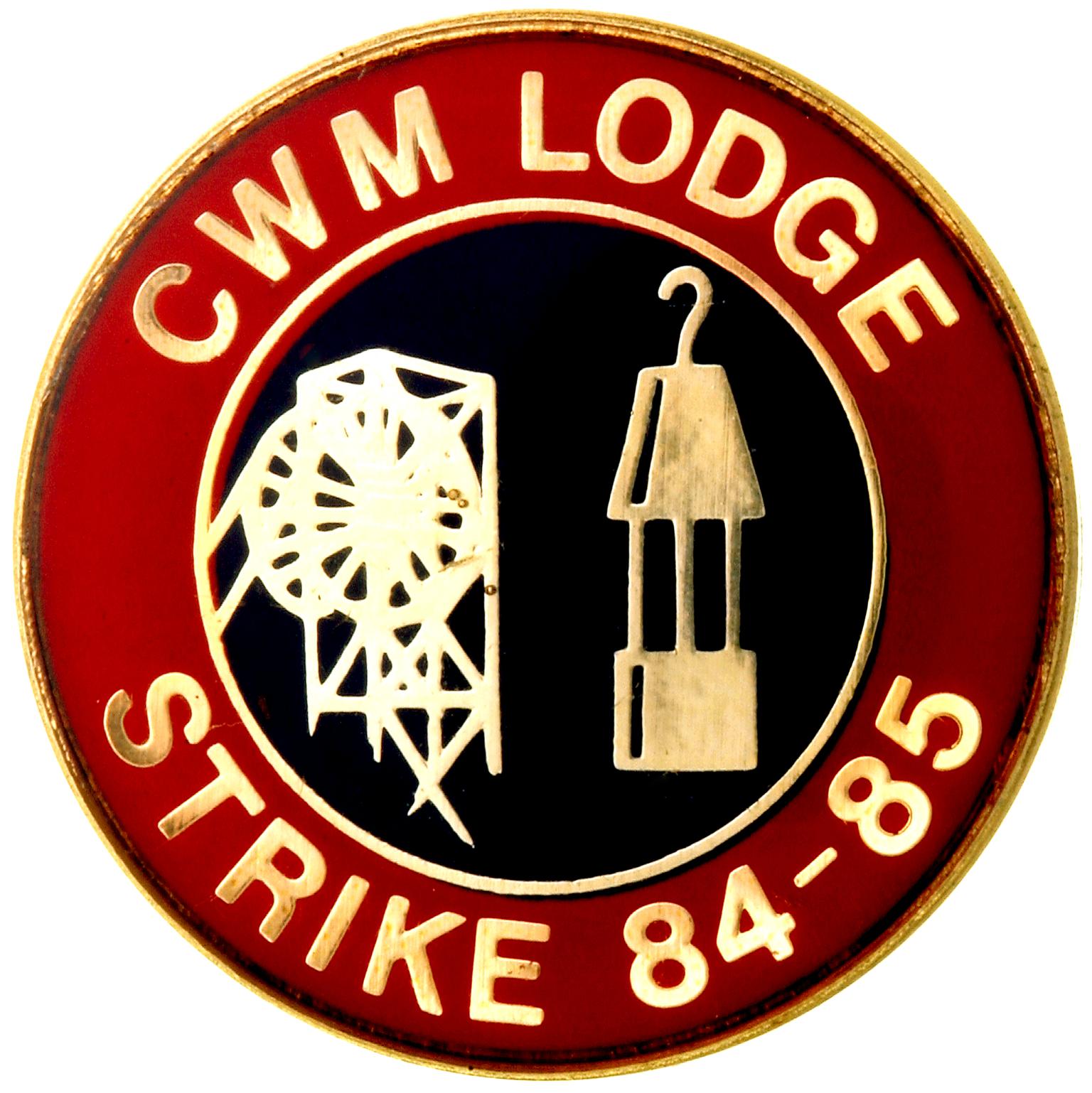 Cwm Lodge Strike 84-85, badge