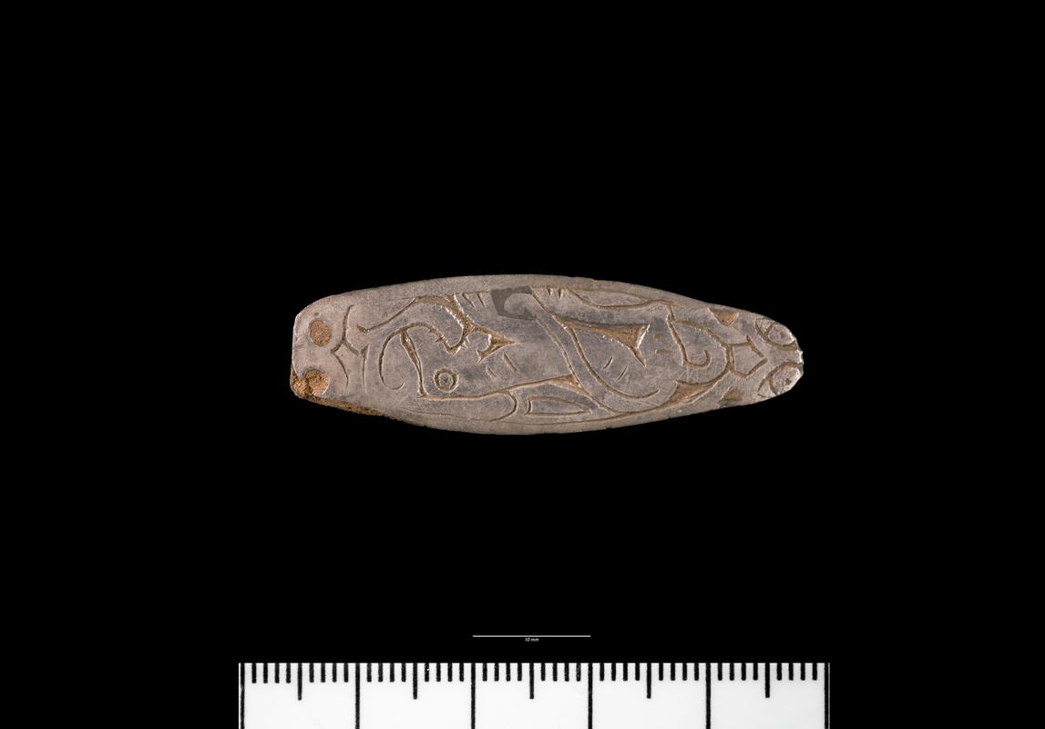 Early Medieval silver strap end