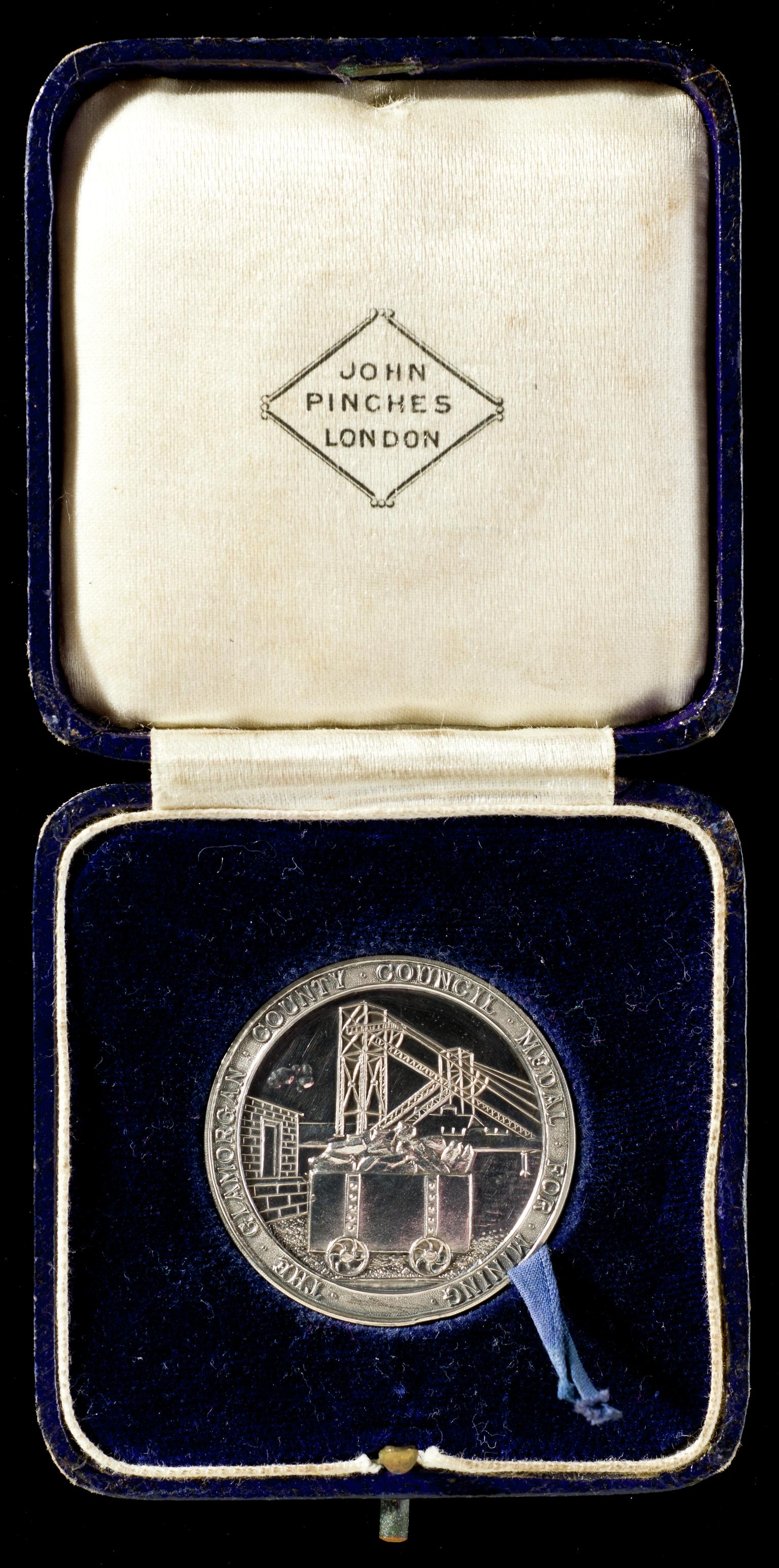 Glamorgan County Council Medal for Mining in its case
