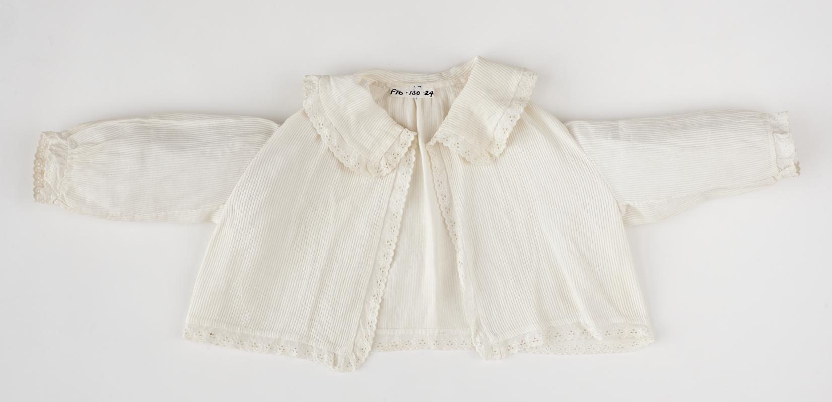 Baby's ribbed cotton jacket with long sleeves
