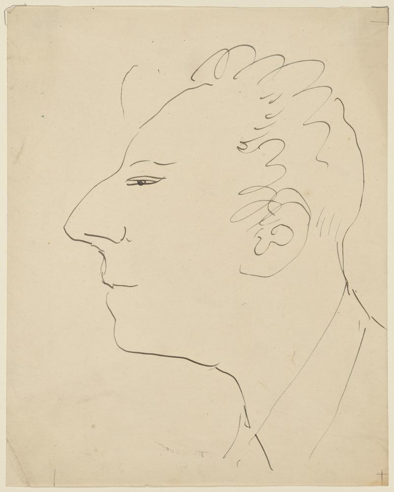 Caricature Sketch of a Man's Head