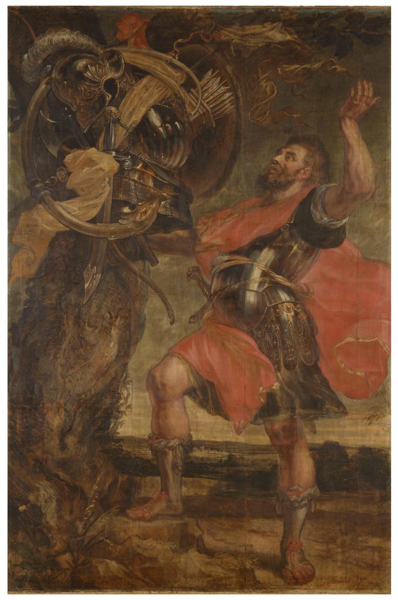 Romulus with the trophy of Aeron