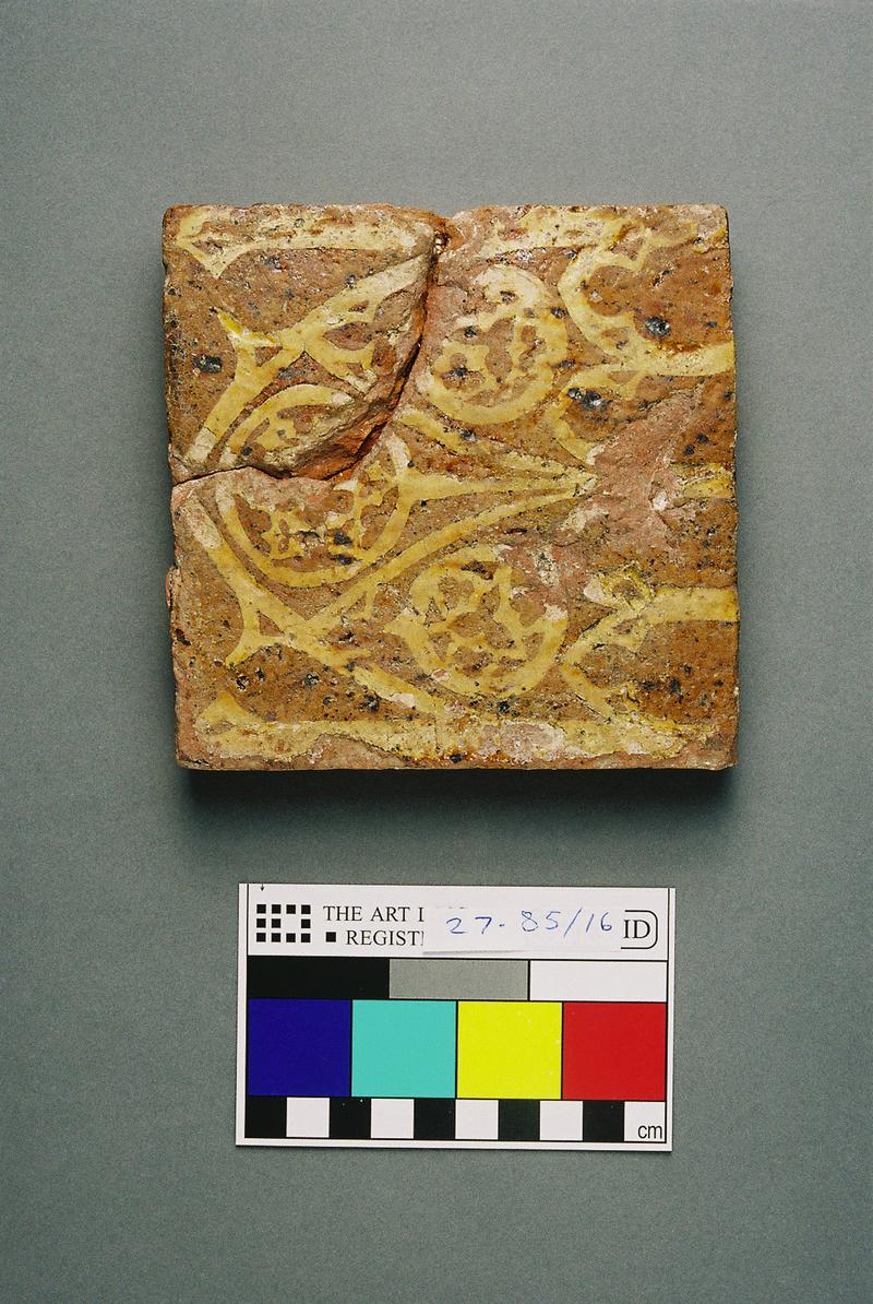 Medieval ceramic floor tile