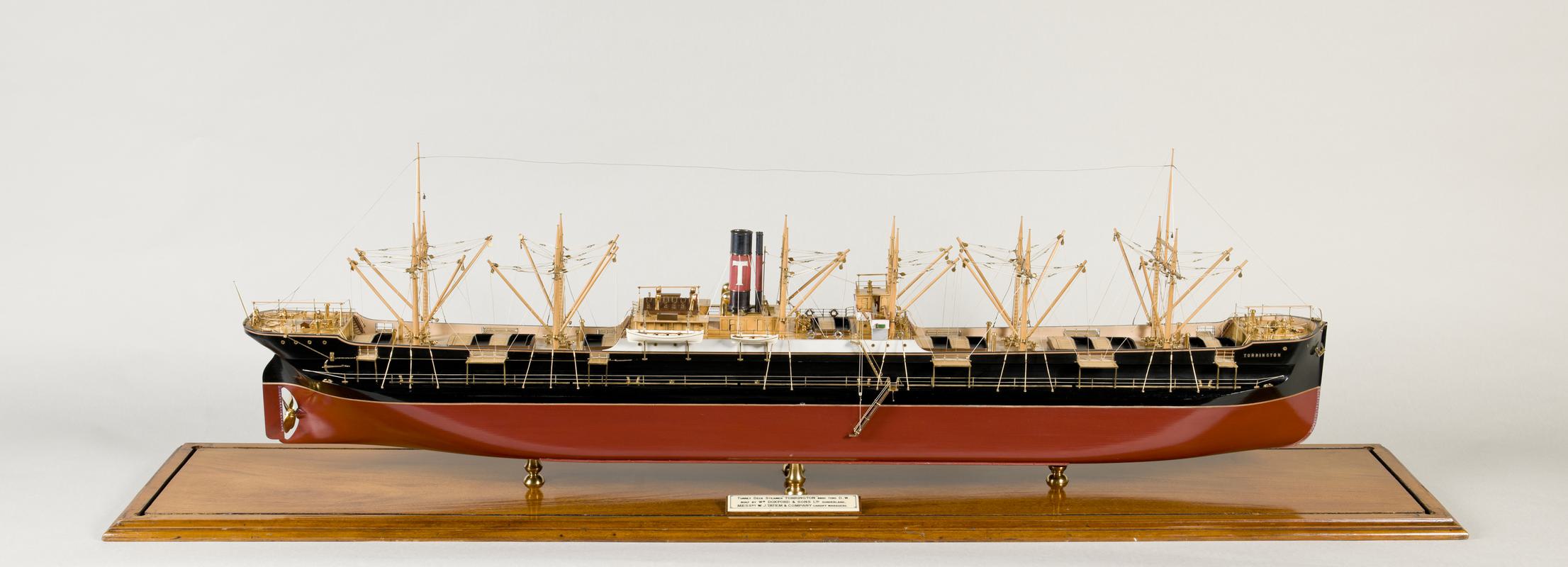 S.S. TORRINGTON, full hull ship model