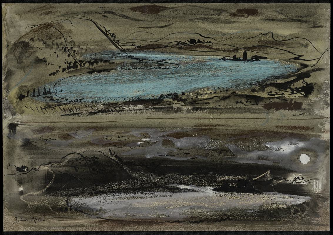 Dwy astudiaeth o lyn ger Aberaeron