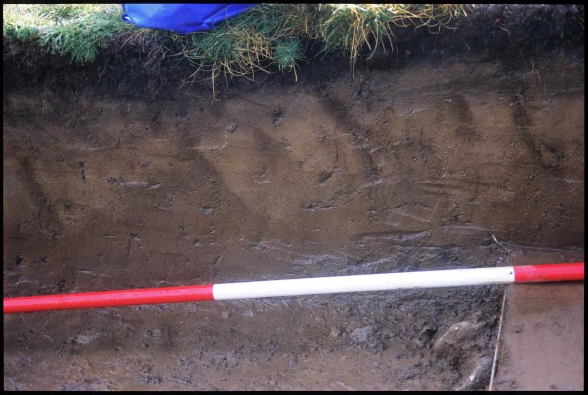 Burry Holms, Gower. 2001 Trench 4. Section at the south of the trench. Sequence shot 5.