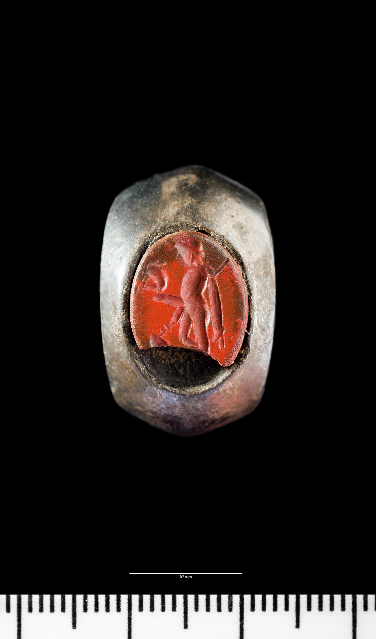 Roman silver finger ring (Achilles)