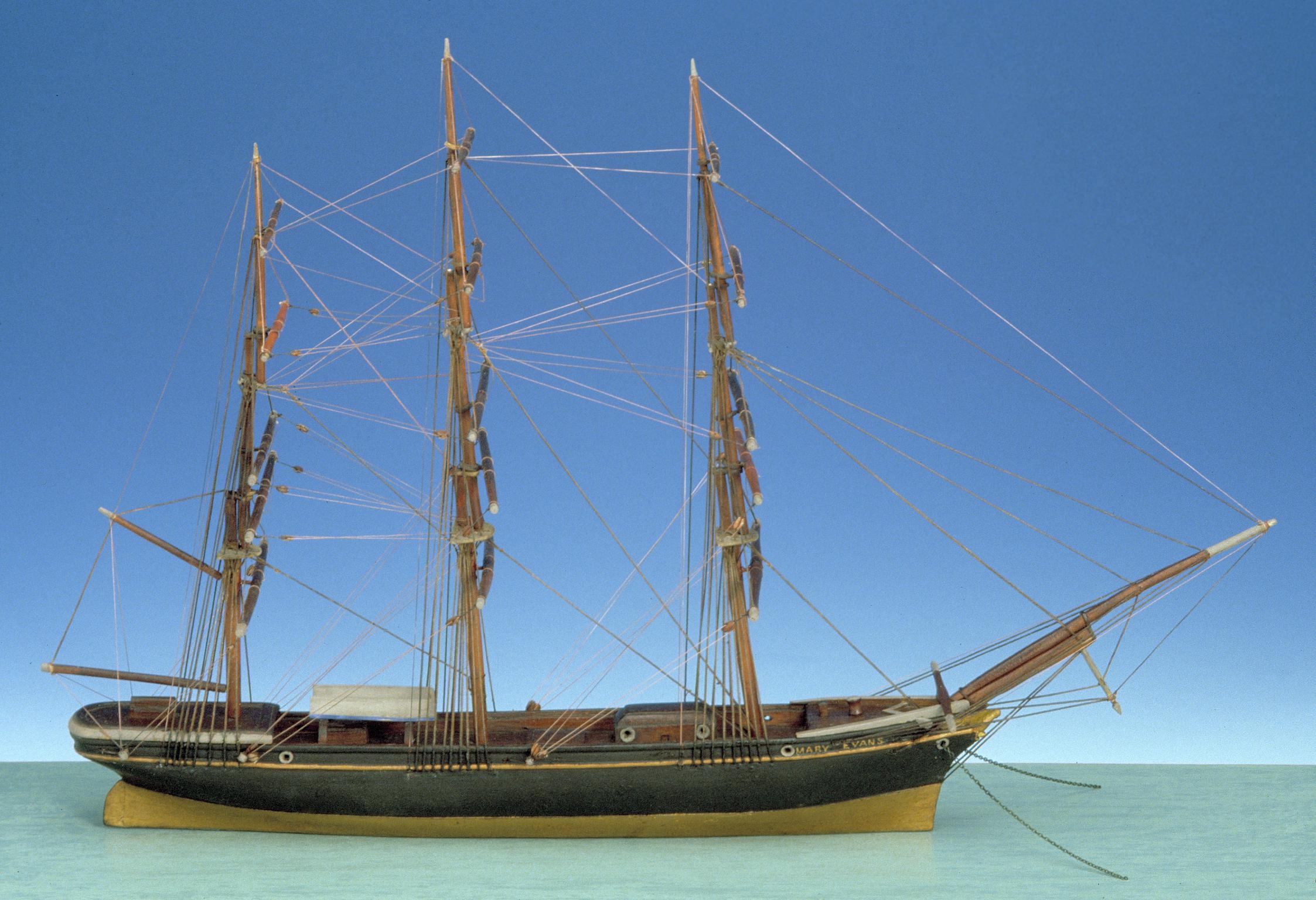 MARY EVANS, full hull ship model